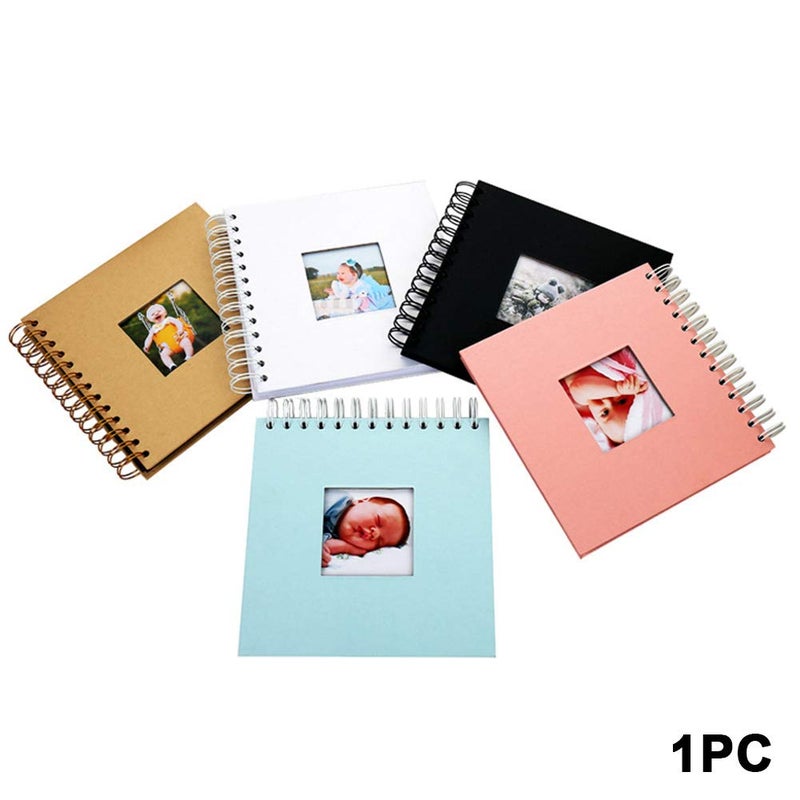 RICH 6 Inch Record 20 Sheets Photo Album Paper Photo Album Baby Scrapbook Children's Memory Book,for Craft Paper DIY Anniversary, Wedding, Valentines(17.3x9.8x2cm) - Image 5